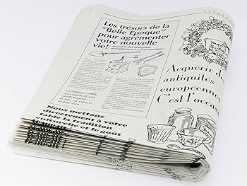 Amazon | フランスの新聞紙風プリント お花やプレゼント,ギフト